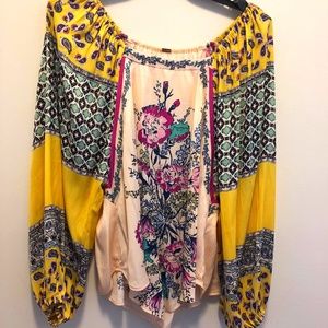 Free People Silk Shirt